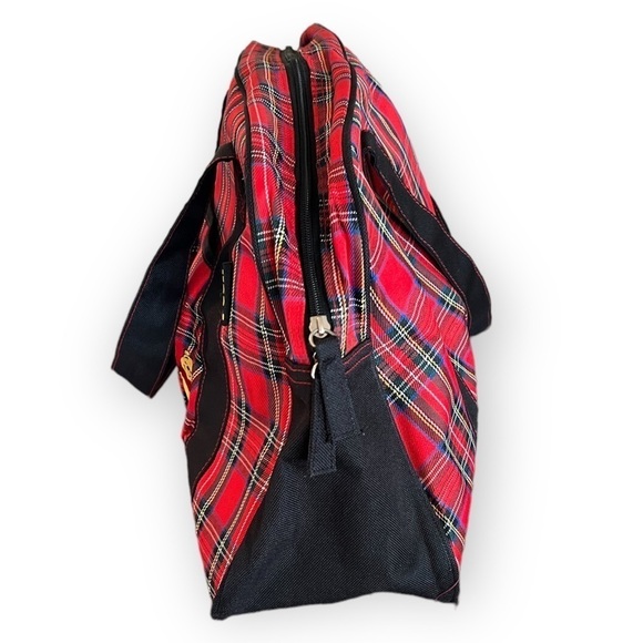 DISNEY POOH Vintage Tartan Plaid Tote Travel Bag - Picture 4 of 12